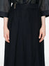 pleated midi skirt